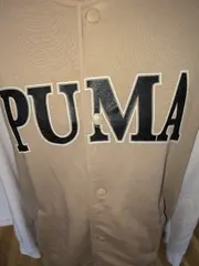 Vorschaubild 3 von College Sweatjacke Herren Gr. M Beige Weiß Varsity Jacke