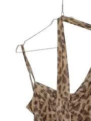 Vorschaubild 2 von Damen Body Leopardenmuster Gr. M Beige Animal-Print Mesh