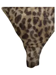 Vorschaubild 4 von Damen Body Leopardenmuster Gr. M Beige Animal-Print Mesh