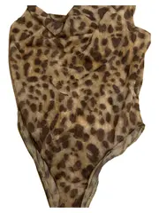 Vorschaubild 3 von Damen Body Leopardenmuster Gr. M Beige Animal-Print Mesh