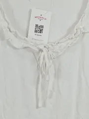 Vorschaubild 4 von Damen T-Shirt Gr. L weiß Raffung Schleife Baumwolle