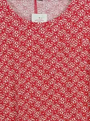 Vorschaubild 3 von Damen T-Shirt Gr. L rot weiß Blumenmuster Baumwolle