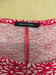 Vorschaubild 4 von Damen T-Shirt Gr. L rot weiß Blumenmuster Baumwolle