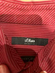 Vorschaubild 2 von Selection Herren Business Hemd Langarm Gr. 39 Rot Gestreift