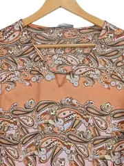 Vorschaubild 3 von Taifun Langarmshirt Tunika Damen Paisley Rosa Gr. M 40 Viskose Freizeit