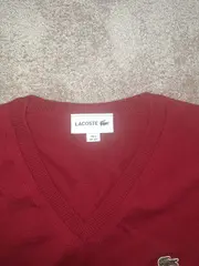 Vorschaubild 3 von Herren Pullover Wolle V-Ausschnitt Klassisch Rot Gr. XS