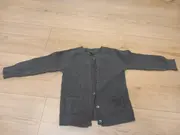 Vorschaubild 6 von Kinder Strickjacke Gr. 104 Grau Basic Cardigan Baumwolle