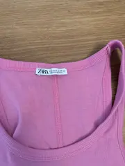 Vorschaubild 4 von Damen Ripp-Top Tanktop Rosa Gr. 40/L Basic Baumwolle