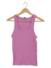 Vorschaubild 1 von Damen Ripp-Top Tanktop Rosa Gr. 40/L Basic Baumwolle