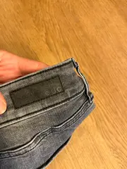 Vorschaubild 2 von Jeansrock Damen Gr. 34 Grau Reißverschluss Mini