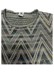 Vorschaubild 4 von Strickkleid T-Shirt Kleid XL Gestreift Metallic Wolle Mehrfarbig