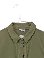 Vorschaubild 5 von Damen Hemdblusenkleid Gr. L Oliv Kurzarm Safari-Style