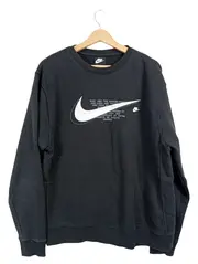 Vorschaubild 1 von Herren Sweatshirt Swoosh Logo Print Schwarz Gr. M Sportswear