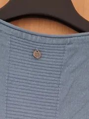 Vorschaubild 4 von Damen Pullover Gr. 38 M Blau Langarm Rundhals Basic