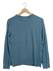 Vorschaubild 1 von Damen Pullover Gr. 38 M Blau Langarm Rundhals Basic