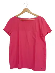 Vorschaubild 1 von Damen T-Shirt Gr. 40/L Pink Casual Kurzarm Baumwolle