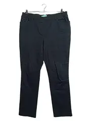 Vorschaubild 1 von Jeans Straight Leg Damen Baumwolle Schwarz Strass Gr. 46