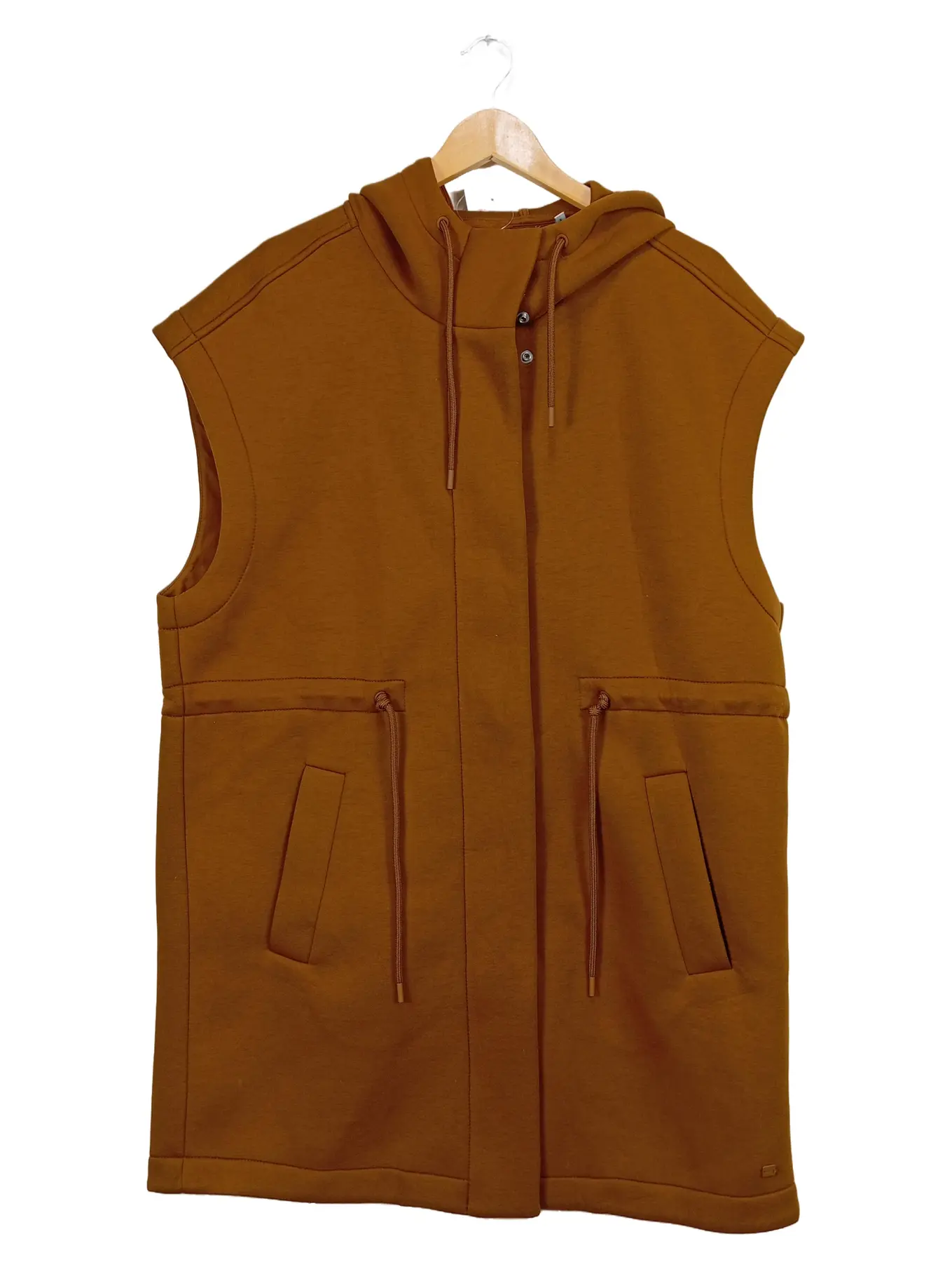 MARC O'POLO Steppweste Damen Kapuze Sweatweste Braun Gr. 36/S