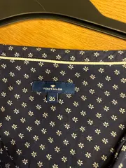 Vorschaubild 4 von Damen Bluse Langarm Blau Blumenmuster Gr. 36/S Viskose