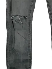 Vorschaubild 4 von Damen Destroyed Jeans Grau Skinny Fit Ripped Gr. 34 W26