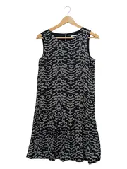 Vorschaubild 1 von Damen Kleid Gr. 34 XS Schwarz Weiß Geometrisch A-Linie