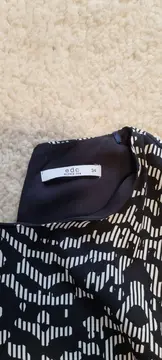 Vorschaubild 3 von Damen Kleid Gr. 34 XS Schwarz Weiß Geometrisch A-Linie