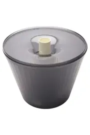 Vorschaubild 1 von Moderne Tischleuchte Grau Kunststoff Kegelform Nachttischlampe
