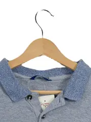 Vorschaubild 5 von Herren Langarm Poloshirt Blau 2XL