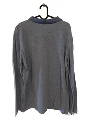 Vorschaubild 2 von Herren Langarm Poloshirt Blau 2XL