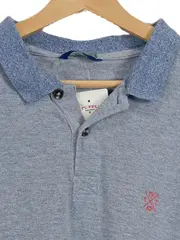 Vorschaubild 4 von Herren Langarm Poloshirt Blau 2XL