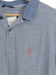 Vorschaubild 3 von Herren Langarm Poloshirt Blau 2XL