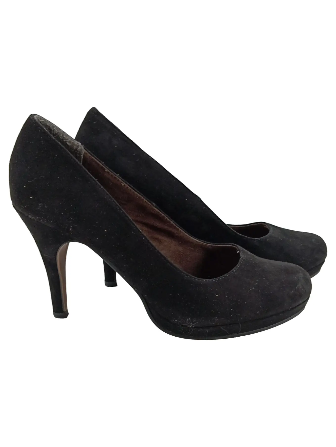 TAMARIS Pumps Damen Gr. 39 Schwarz Elegant High Heels Plateau