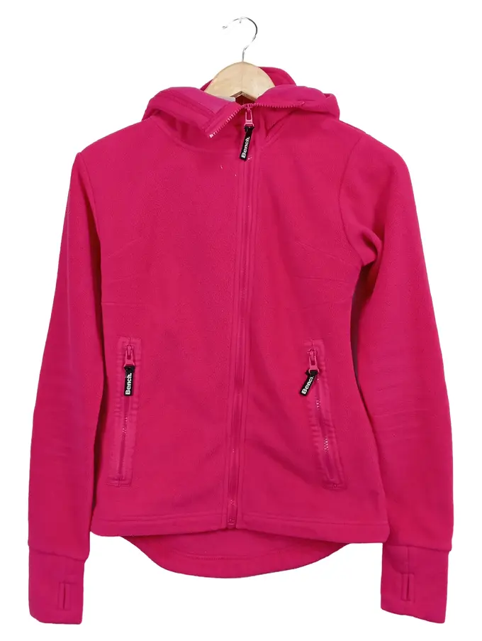 BENCH Damen Fleecejacke Kapuze Reißverschluss Pink 36/S