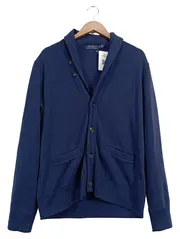 Vorschaubild 1 von Herren Strickjacke Blau Gr. 48/M Casual Baumwolle