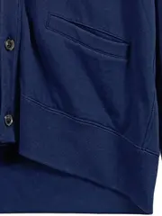 Vorschaubild 4 von Herren Strickjacke Blau Gr. 48/M Casual Baumwolle