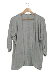 Vorschaubild 5 von Damen Strickjacke Cardigan Gr. L Grau Meliert Viskose