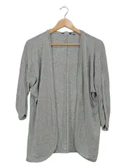 Vorschaubild 1 von Damen Strickjacke Cardigan Gr. L Grau Meliert Viskose