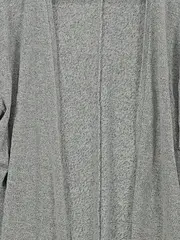 Vorschaubild 3 von Damen Strickjacke Cardigan Gr. L Grau Meliert Viskose