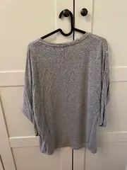 Vorschaubild 2 von Damen Strickjacke Cardigan Gr. L Grau Meliert Viskose