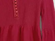 Vorschaubild 3 von Mädchen Strickkleid Rot Gr. 128 Casual Rippstrick