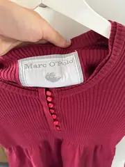 Vorschaubild 5 von Mädchen Strickkleid Rot Gr. 128 Casual Rippstrick