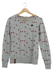 Vorschaubild 1 von Pullover Damen Gr. M Grau Vogel Print Sweatshirt Bird