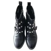 Vorschaubild 6 von Tamaris Damen Stiefelette Schwarz Gr. 38 Perlen Nieten Biker Boots Leder