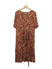 Vorschaubild 1 von Damen Freizeitkleid Gr. 40/L Mehrfarbig Florales Muster Viskose