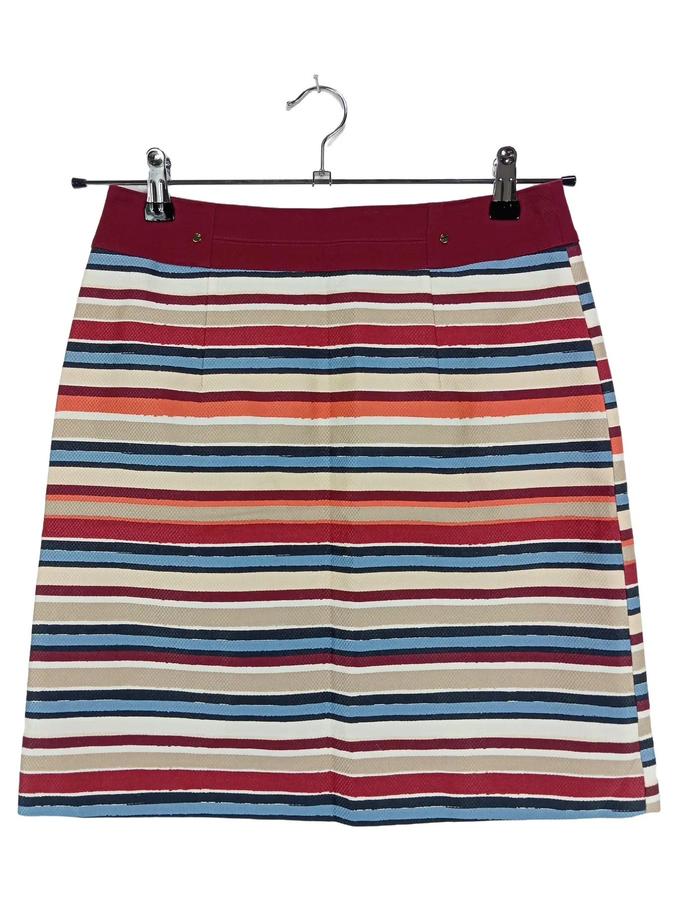 ESPRIT Damen Faltenrock gestreift Gr. 34/XS Casual Mehrfarbig Baumwolle