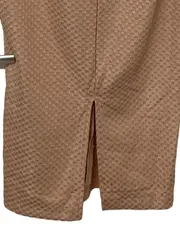 Vorschaubild 4 von Etuikleid Damen Beige Gr. 40/L Business Elegant Strukturmuster Midikleid