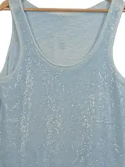 Vorschaubild 5 von Damen Top Gr. 38 M Blau Pailletten Glamourös Ärmellos