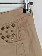 Vorschaubild 5 von Damen Shorts Gr. 36 Beige Nieten Casual