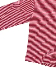 Vorschaubild 4 von Langarmshirt Gestreift Teddy Applikation Rot Weiß Gr. 128 Baumwolle