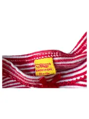 Vorschaubild 2 von Langarmshirt Gestreift Teddy Applikation Rot Weiß Gr. 128 Baumwolle